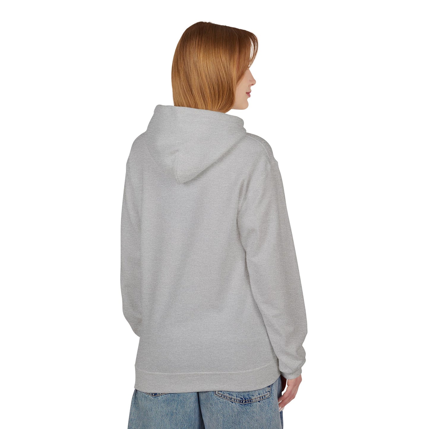Hoodie — Minimal 'SWAF' Logo White Fleece Pullover