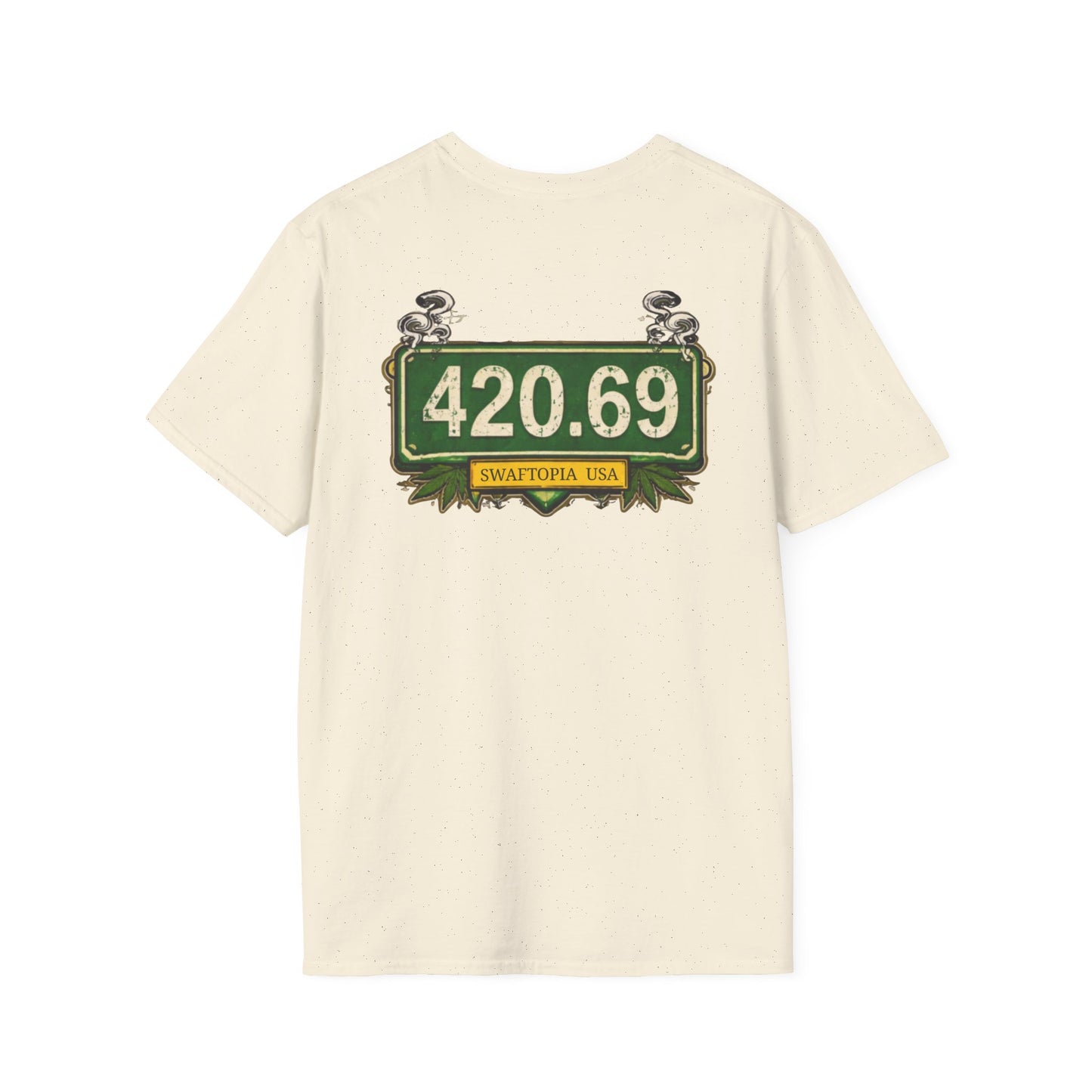 Copy of T‑Shirt — “I have a one lane brain...” Front / 420.69 License Plate Back Cannabis Graphic