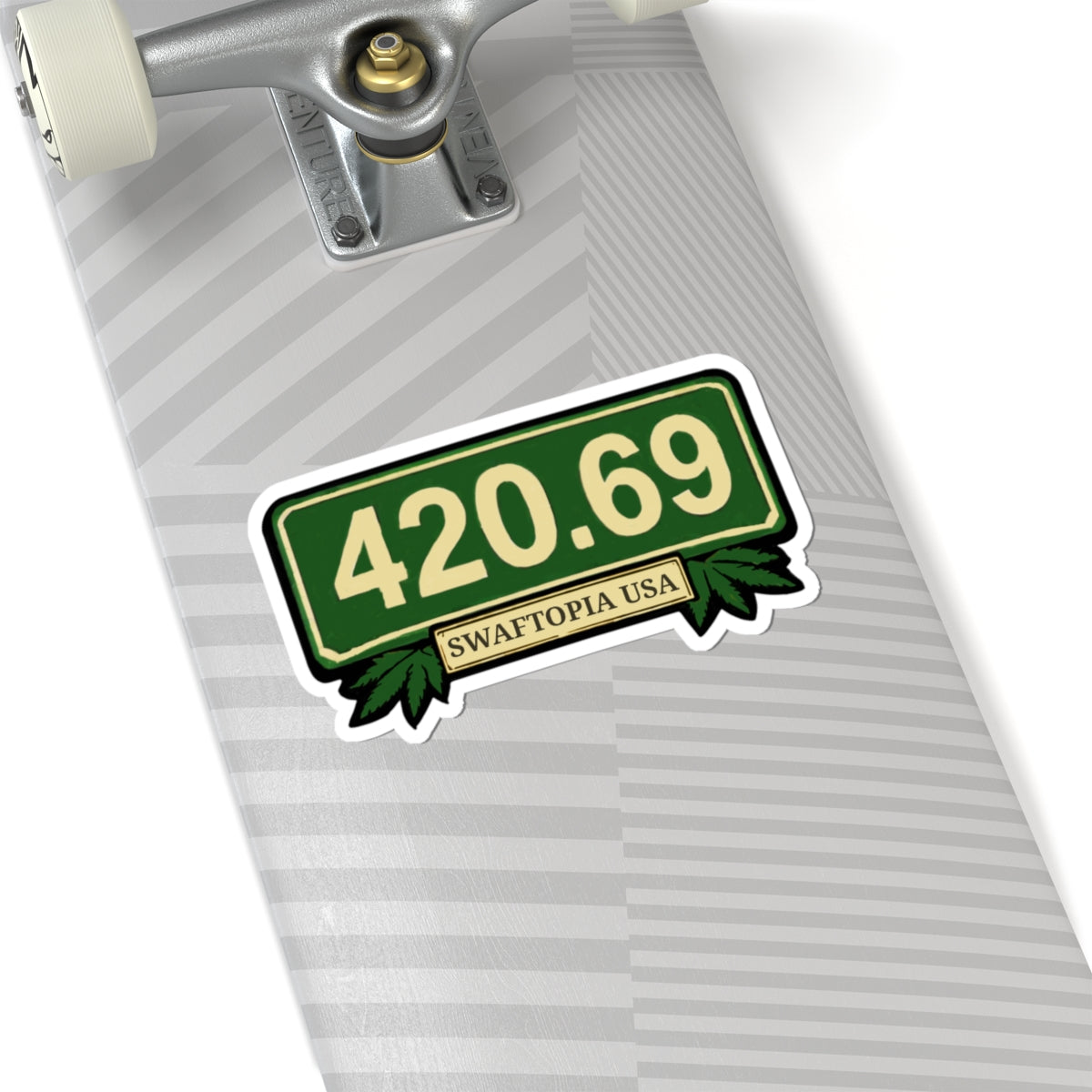 420.69 Green Street Sign Kiss-Cut Sticker — Swaftopia USA Cannabis Leaf Decal