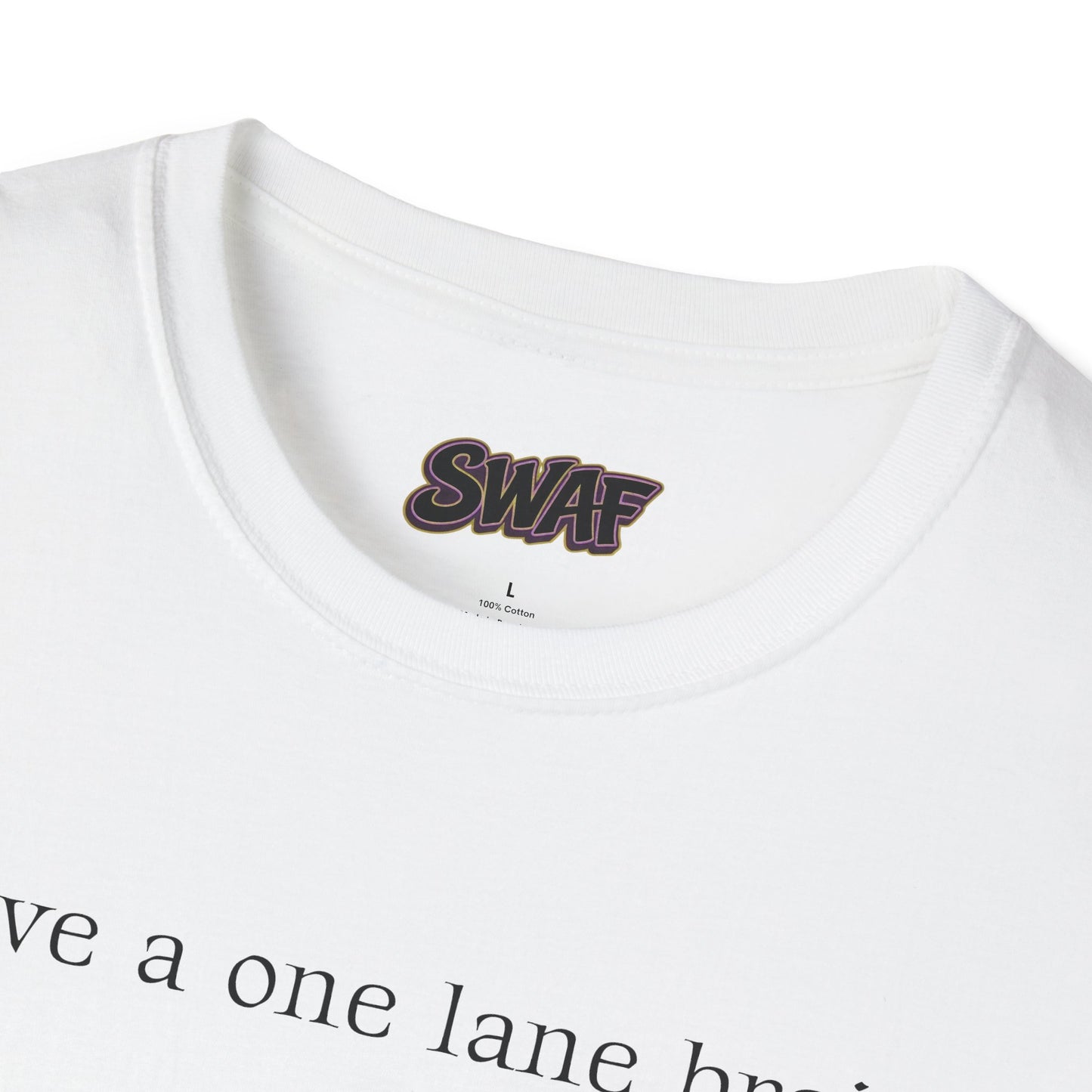 Copy of T‑Shirt — “I have a one lane brain...” Front / 420.69 License Plate Back Cannabis Graphic
