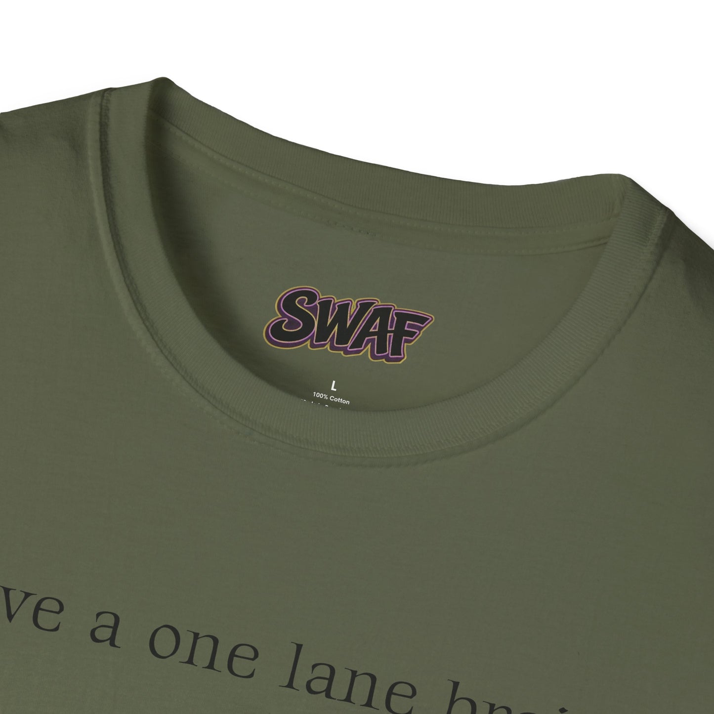 Copy of T‑Shirt — “I have a one lane brain...” Front / 420.69 License Plate Back Cannabis Graphic