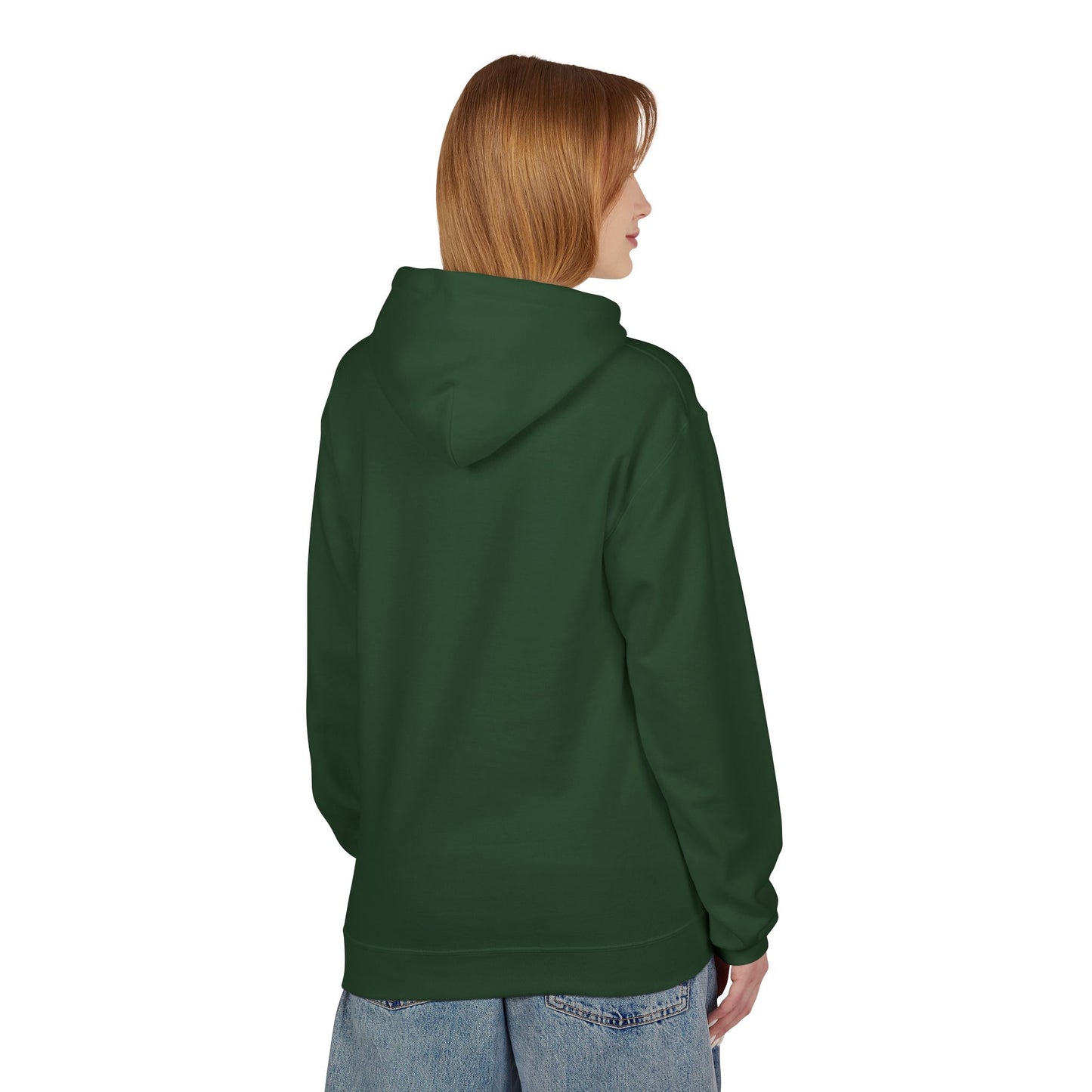 Hoodie — Minimal 'SWAF' Logo White Fleece Pullover