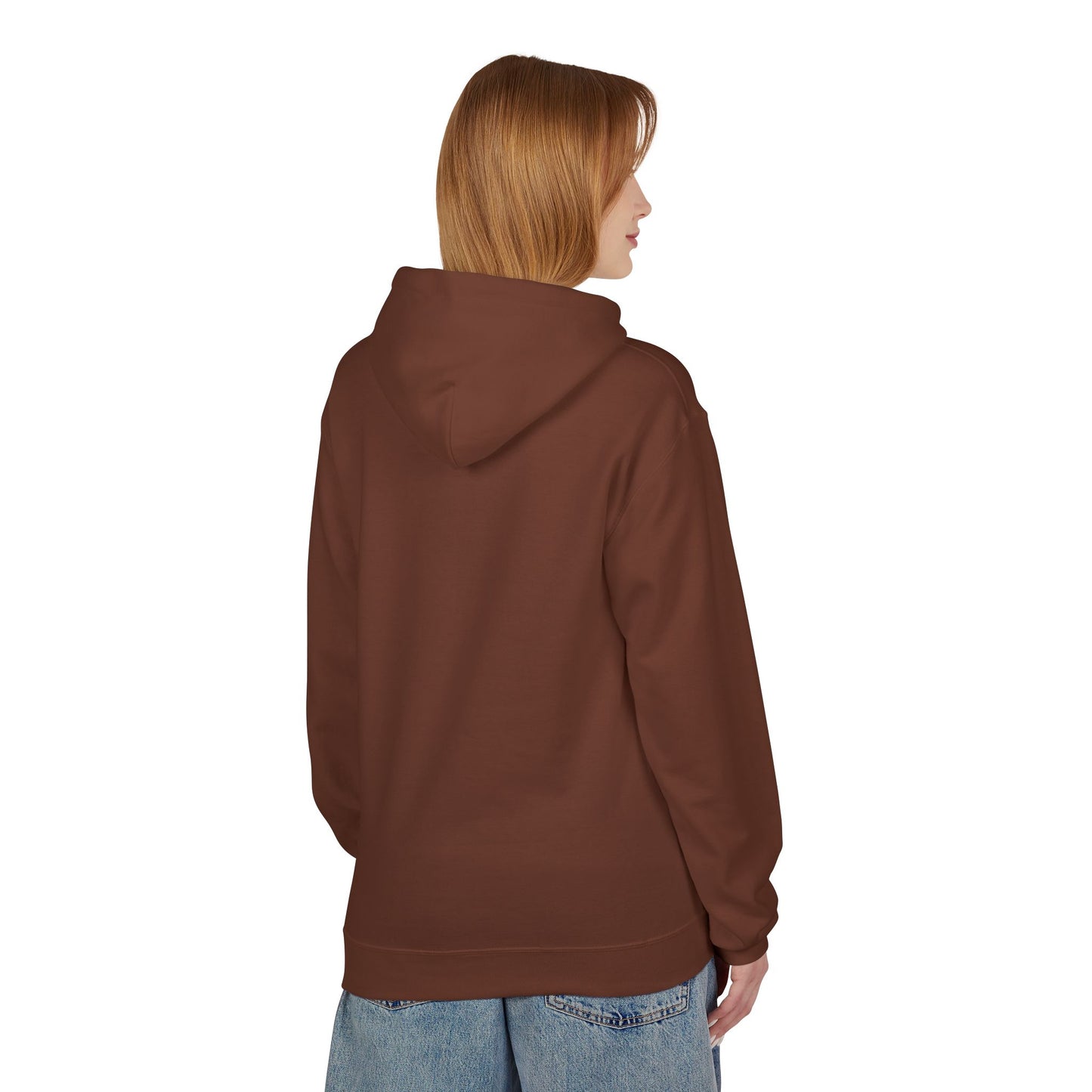 Hoodie — Minimal 'SWAF' Logo White Fleece Pullover