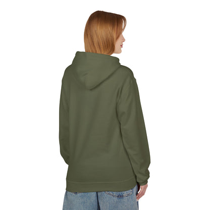 Hoodie — Minimal 'SWAF' Logo White Fleece Pullover