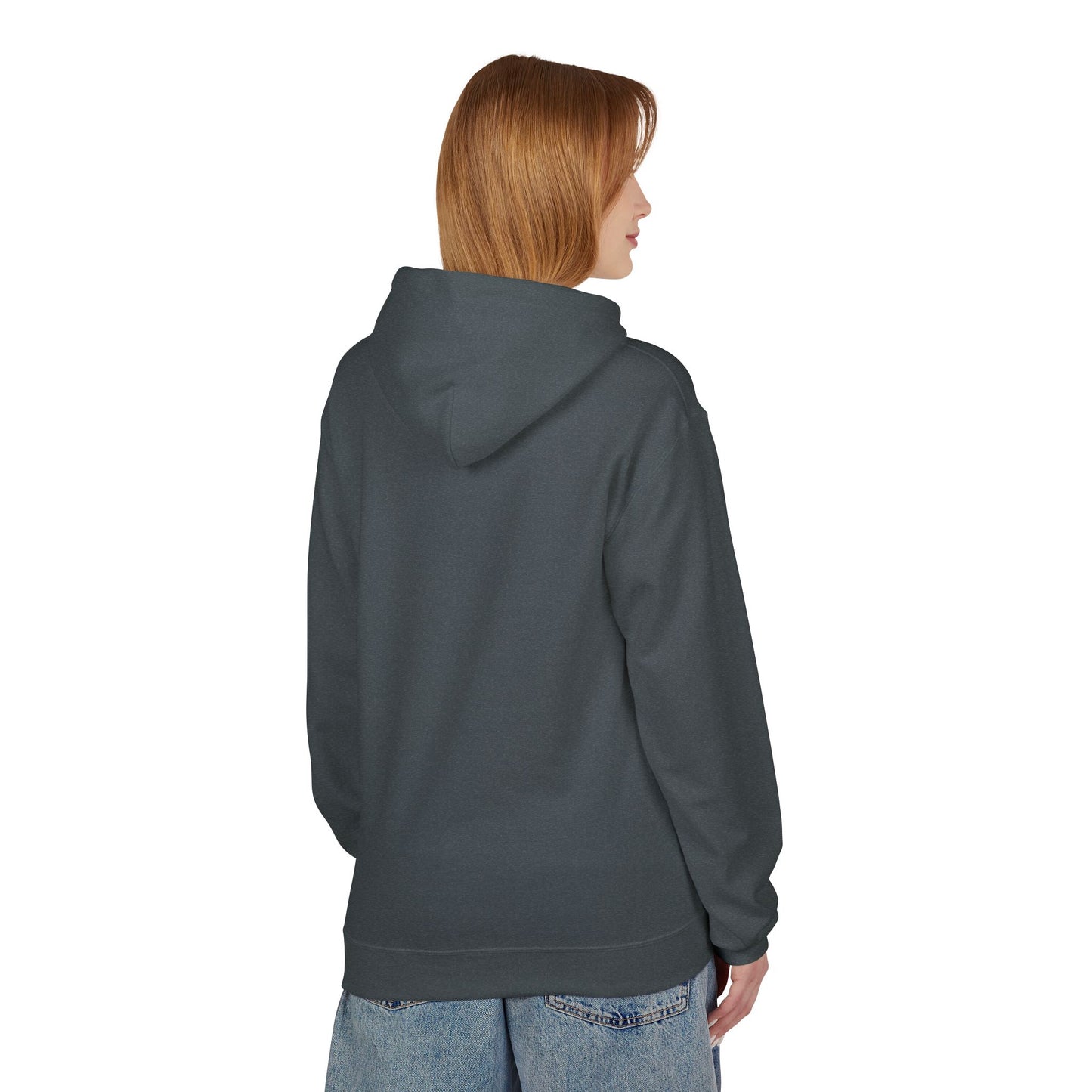 Hoodie — Minimal 'SWAF' Logo White Fleece Pullover