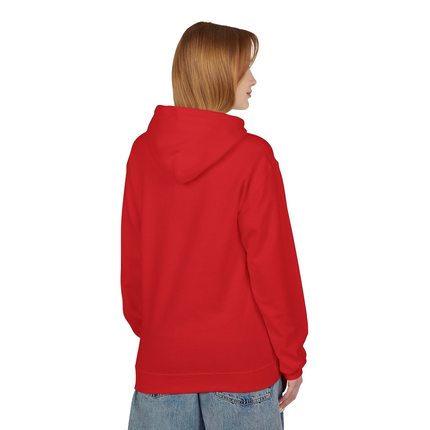 Hoodie — Minimal 'SWAF' Logo White Fleece Pullover