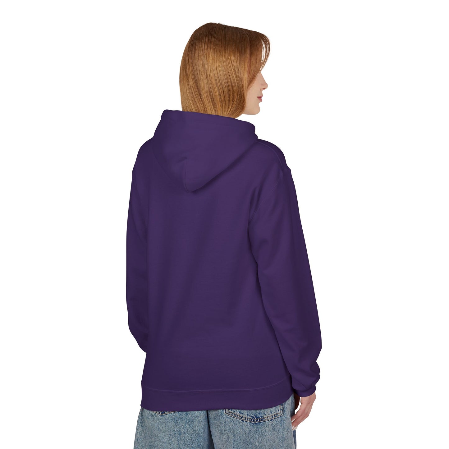 Hoodie — Minimal 'SWAF' Logo White Fleece Pullover