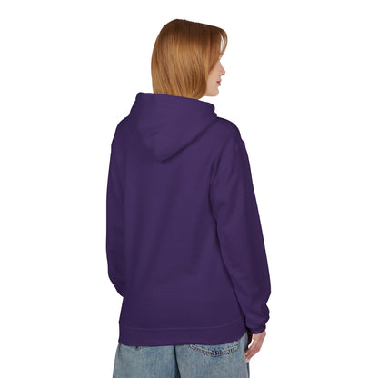 Hoodie — Minimal 'SWAF' Logo White Fleece Pullover