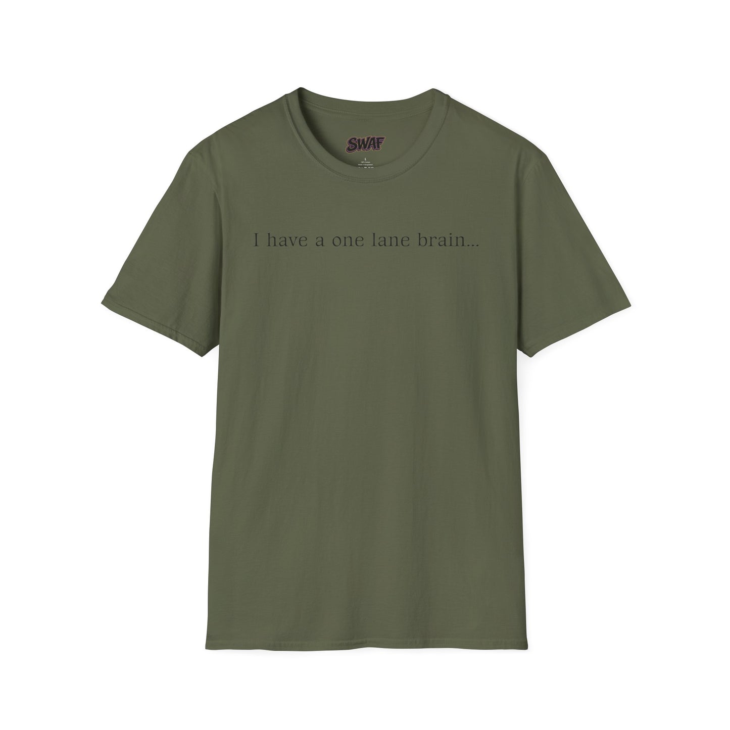 Copy of T‑Shirt — “I have a one lane brain...” Front / 420.69 License Plate Back Cannabis Graphic